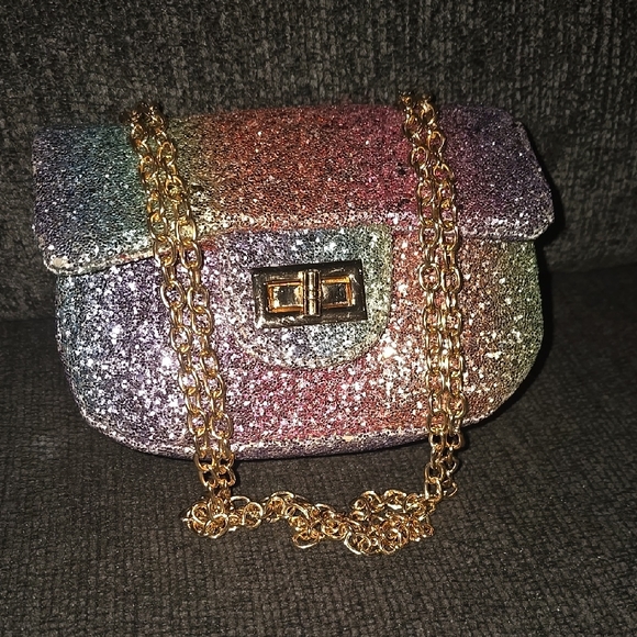 Glittery Rainbow Chain Bag - Picture 8 of 9